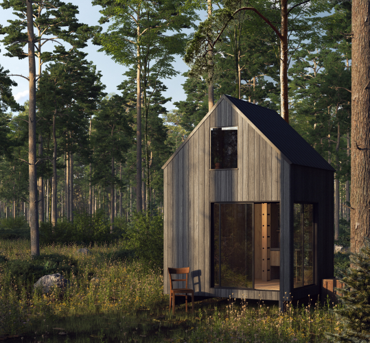 BIG designs prototype tiny cabin in Upstate New York